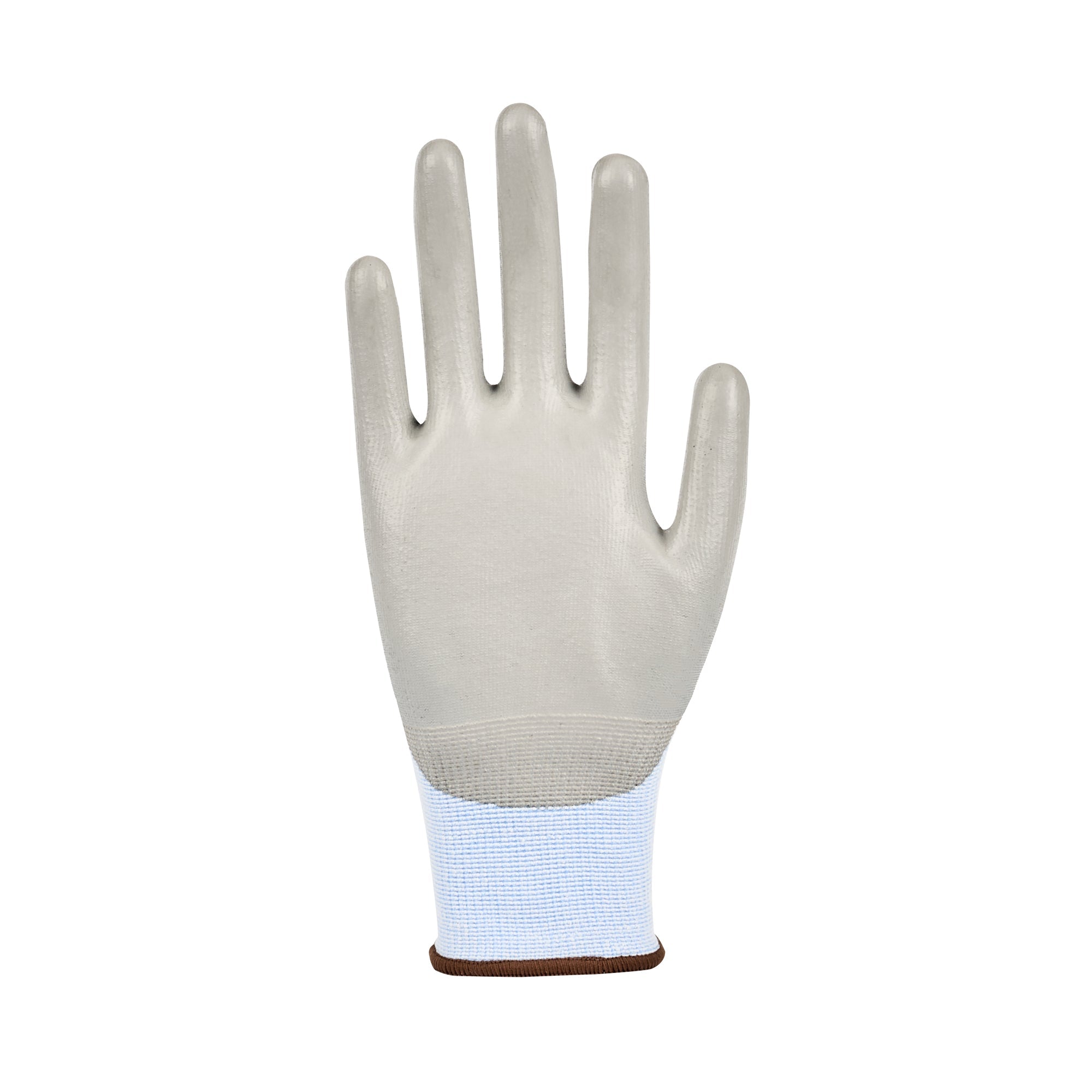 Life Protector Light Blue Diamond Blend Large Work Gloves - with Foam Polyurethane Palm Coating, Cut-Resistant - Pair - 10 count box