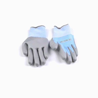 Life Protector Light Blue Diamond Blend Extra Large Work Gloves - with Foam Polyurethane Palm Coating, Cut-Resistant - Pair - 1 count box