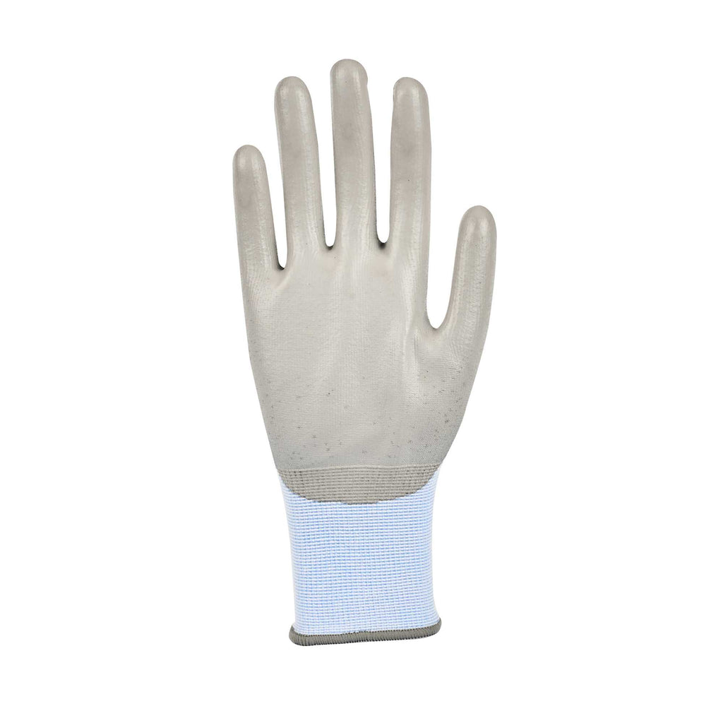 Life Protector Light Blue Diamond Blend Extra Large Work Gloves - with Foam Polyurethane Palm Coating, Cut-Resistant - Pair - 1 count box