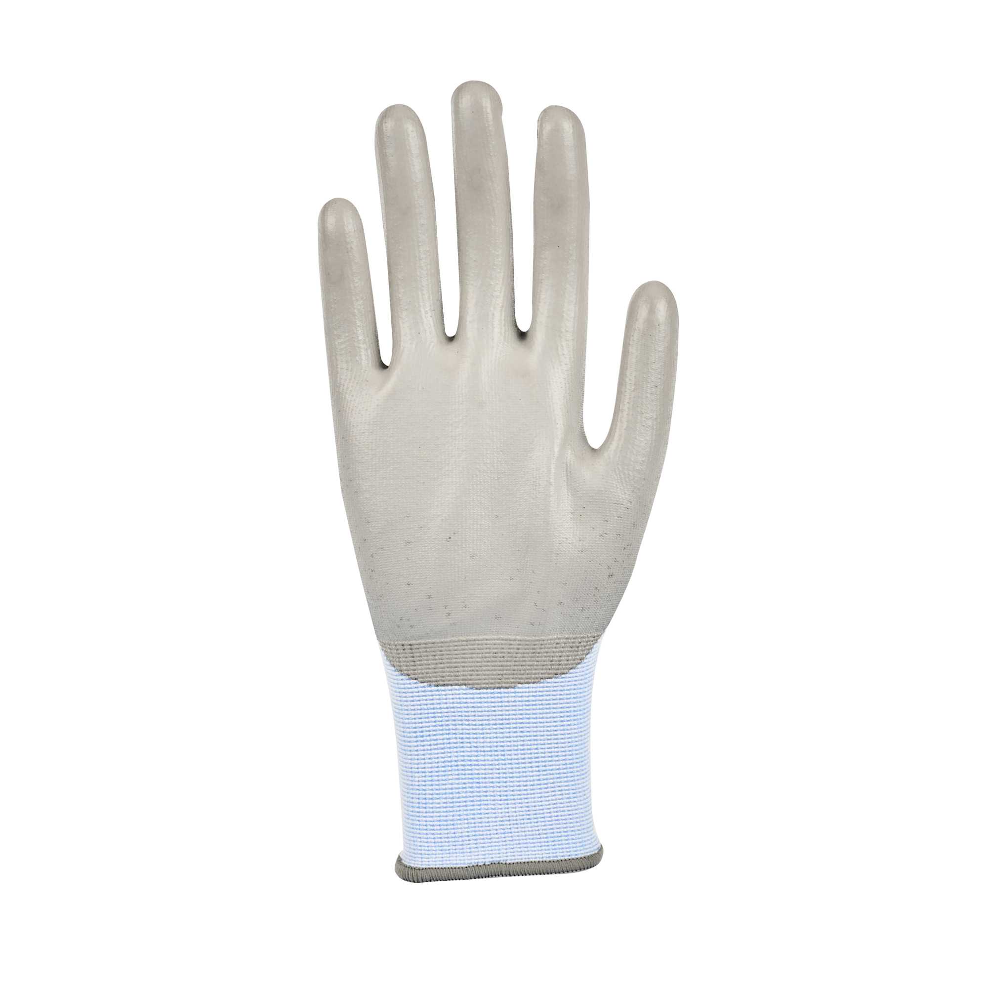 Life Protector Light Blue Diamond Blend Extra Large Work Gloves - with Foam Polyurethane Palm Coating, Cut-Resistant - Pair - 1 count box
