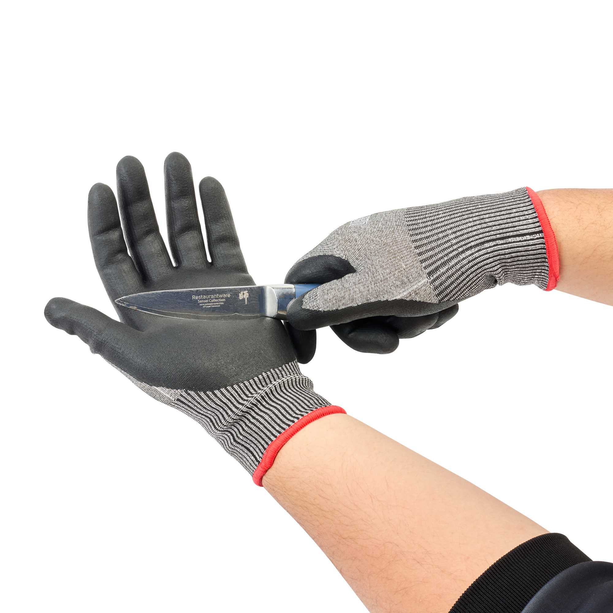 Life Protector Gray HPPE Polyester / Spandex Small Work Gloves - Ultra-Thin Foam Nitrile Palm Coating, Cut-Resistant - Pair - 1 count box