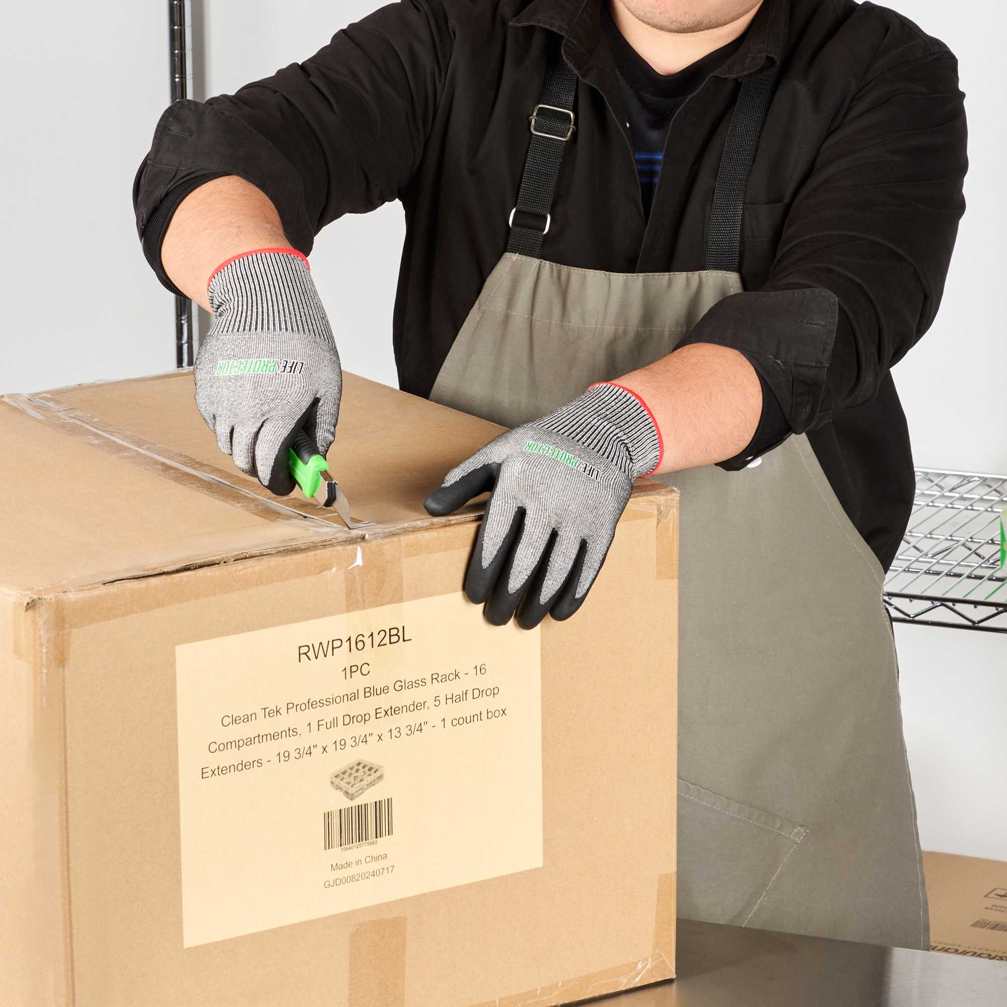 Life Protector Gray HPPE Polyester / Spandex Small Work Gloves - Ultra-Thin Foam Nitrile Palm Coating, Cut-Resistant - Pair - 1 count box