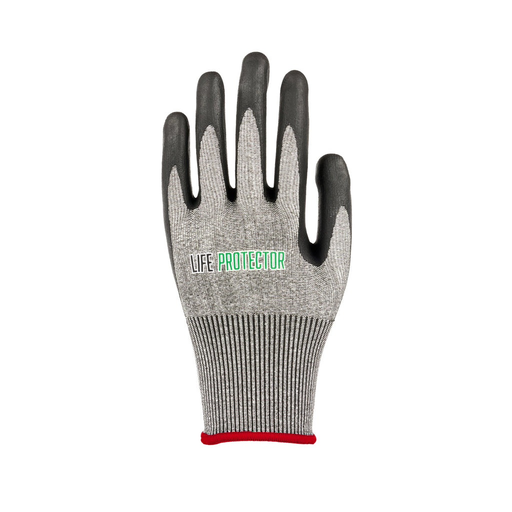 Life Protector Gray HPPE Polyester / Spandex Small Work Gloves - Ultra-Thin Foam Nitrile Palm Coating, Cut-Resistant - Pair - 10 count box