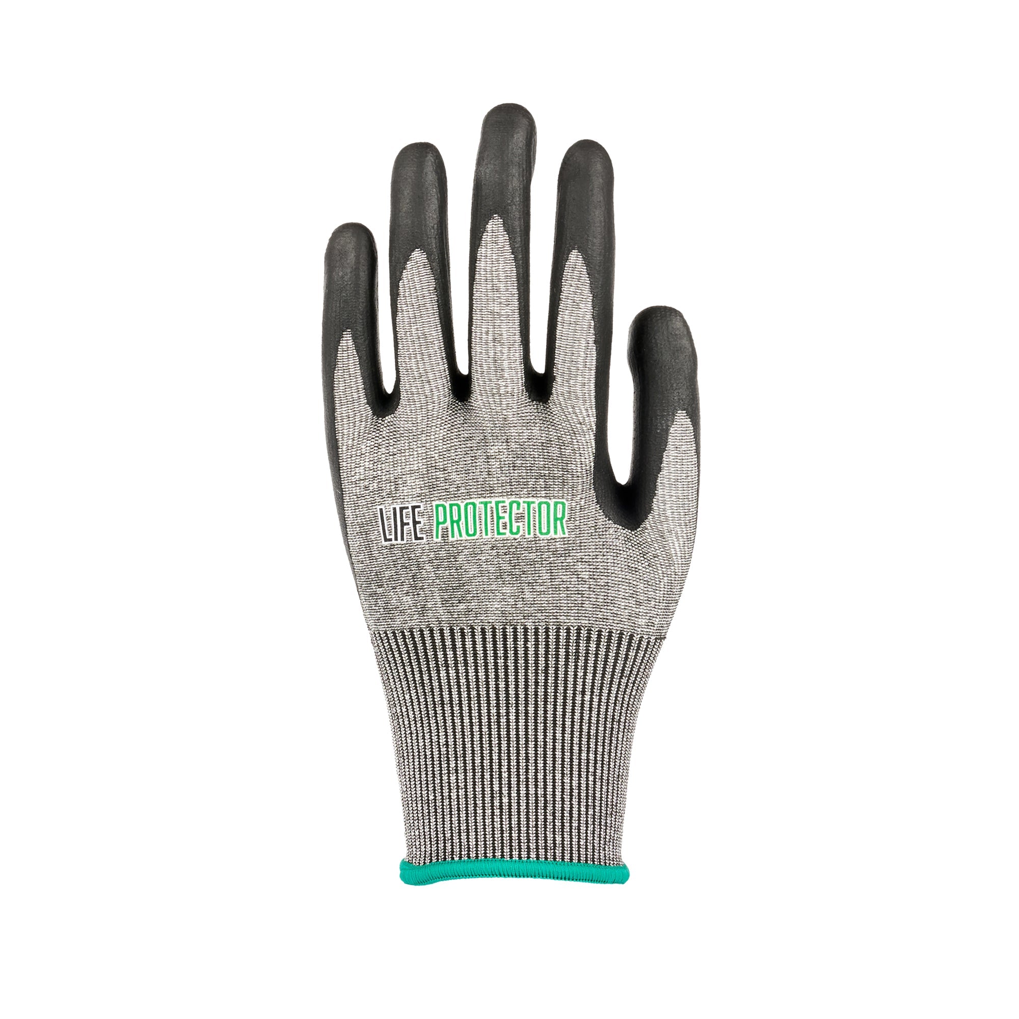 Life Protector Gray HPPE Polyester / Spandex Medium Work Gloves - Ultra-Thin Foam Nitrile Palm Coating, Cut-Resistant - Pair - 10 count box