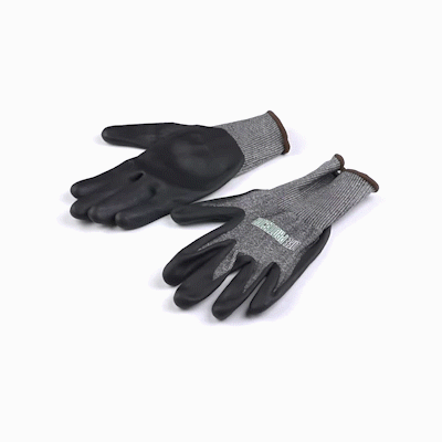 Life Protector Gray HPPE Polyester / Spandex Large Work Gloves - Ultra-Thin Foam Nitrile Palm Coating, Cut-Resistant - Pair - 1 count box