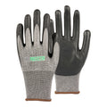 Life Protector Gray HPPE Polyester / Spandex Large Work Gloves - Ultra-Thin Foam Nitrile Palm Coating, Cut-Resistant - Pair - 10 count box