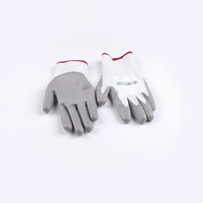 Life Protector White HPPE Polyester / Spandex Small Work Gloves - with Polyurethane Palm Coating, Cut-Resistant - Pair - 1 count box