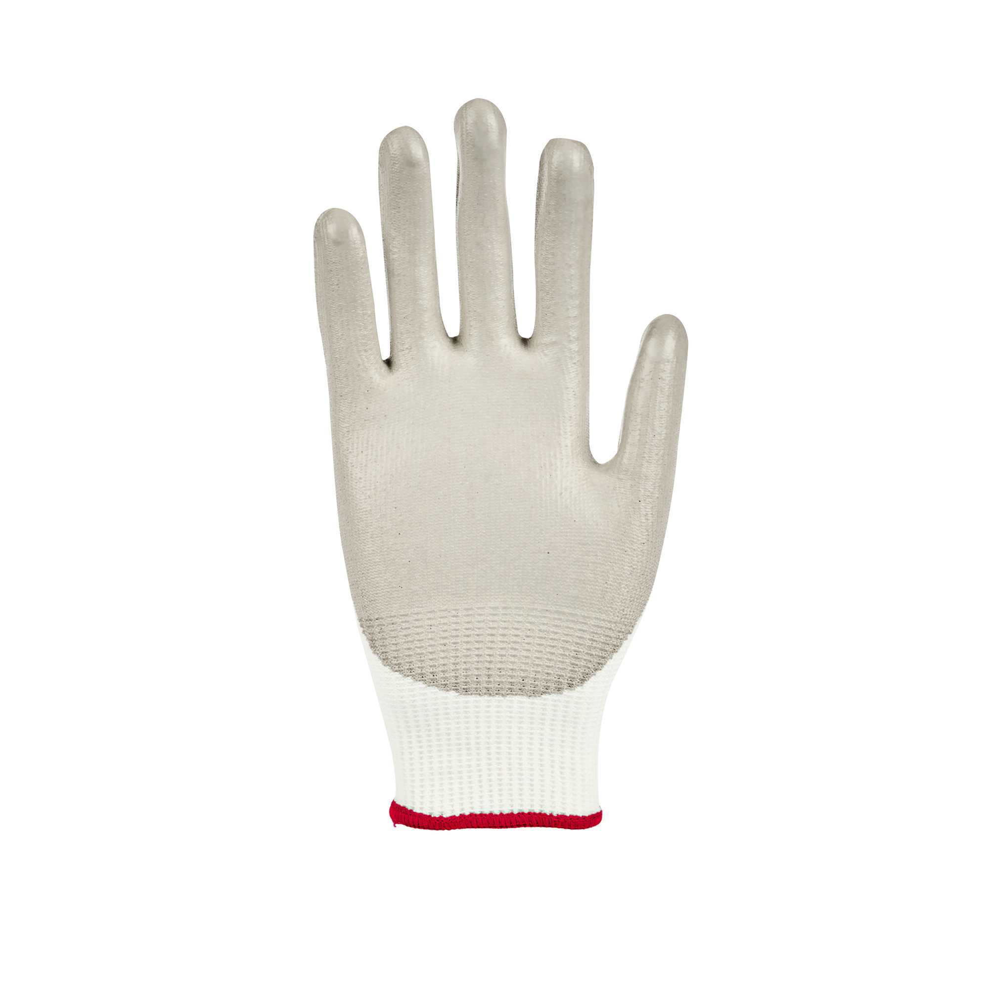 Life Protector White HPPE Polyester / Spandex Small Work Gloves - with Polyurethane Palm Coating, Cut-Resistant - Pair - 1 count box