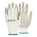 Life Protector White HPPE Polyester / Spandex Small Work Gloves - with Polyurethane Palm Coating, Cut-Resistant - Pair - 10 count box