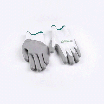 Life Protector White HPPE Polyester / Spandex Medium Work Gloves - with Polyurethane Palm Coating, Cut-Resistant - Pair - 10 count box