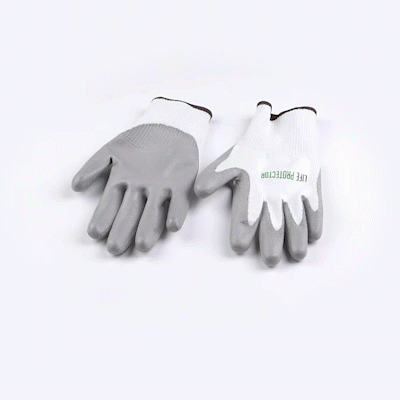 Life Protector White HPPE Polyester / Spandex Large Work Gloves - with Polyurethane Palm Coating, Cut-Resistant - Pair - 1 count box