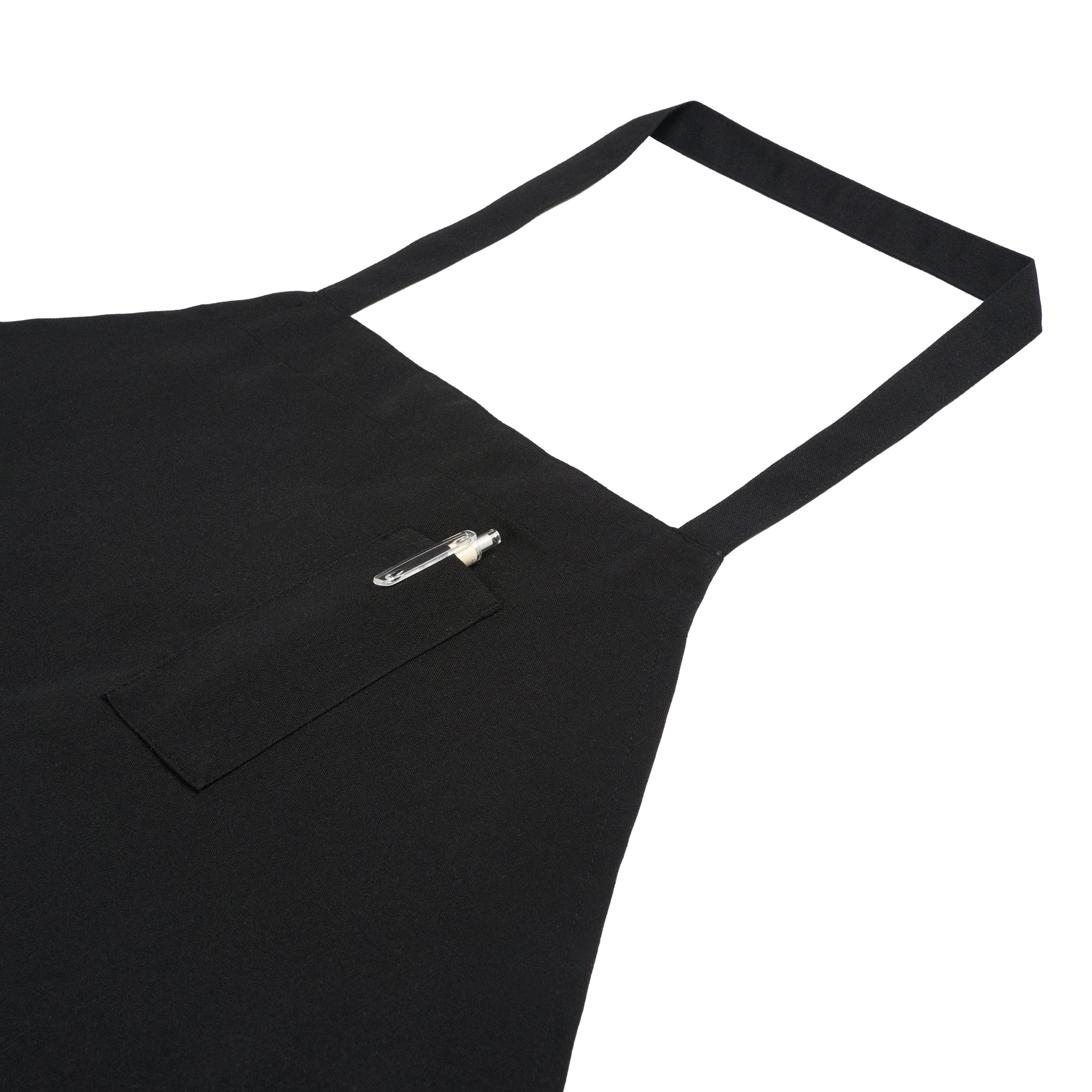 Chef 101 Black Standard Bib Apron - with 3 Pockets - 32 1/2'' x 27 1/2'' - 100 count box