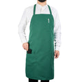 Chef 101 Green Standard Bib Apron - with 3 Pockets - 32 1/2'' x 27 1/2'' - 100 count box