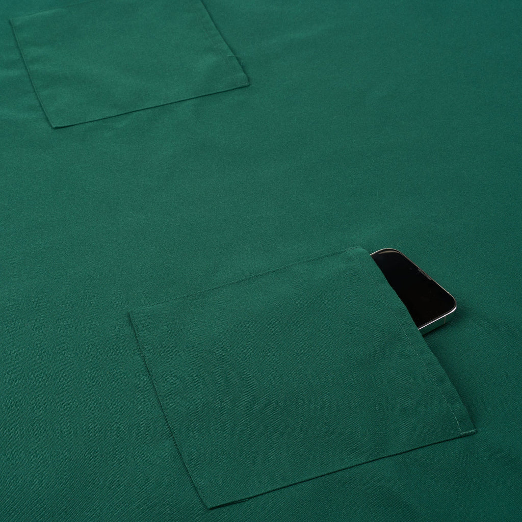 Chef 101 Green Standard Bib Apron - with 3 Pockets - 32 1/2'' x 27 1/2'' - 100 count box