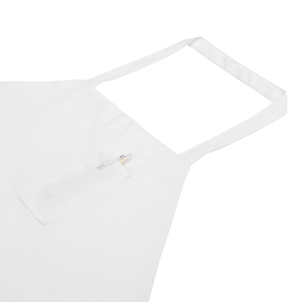 Chef 101 White Standard Bib Apron - with 3 Pockets - 32 1/2'' x 27 1/2'' - 1 count box