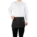 Chef 101 Black Standard Waist Apron - with 3 Pockets - 24" x 12" - 1 count box