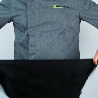 Chef 101 Black Standard Waist Apron - with 3 Pockets - 24" x 12" - 1 count box