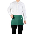 Chef 101 Green Standard Waist Apron - with 3 Pockets - 24" x 12" - 1 count box