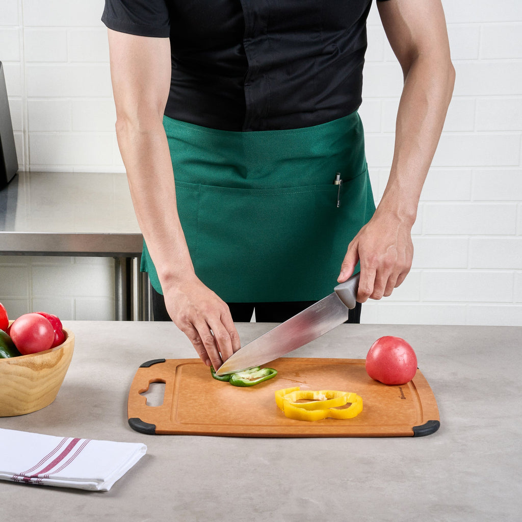 Chef 101 Green Standard Waist Apron - with 3 Pockets - 24" x 12" - 1 count box