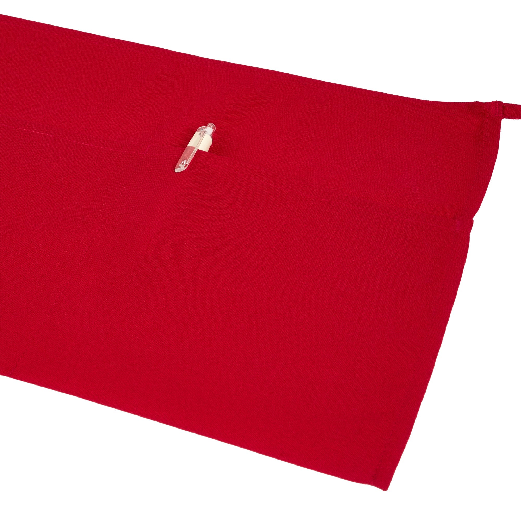 Chef 101 Red Standard Waist Apron - with 3 Pockets - 24" x 12" - 1 count box