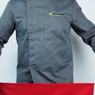Chef 101 Red Standard Waist Apron - with 3 Pockets - 24" x 12" - 1 count box
