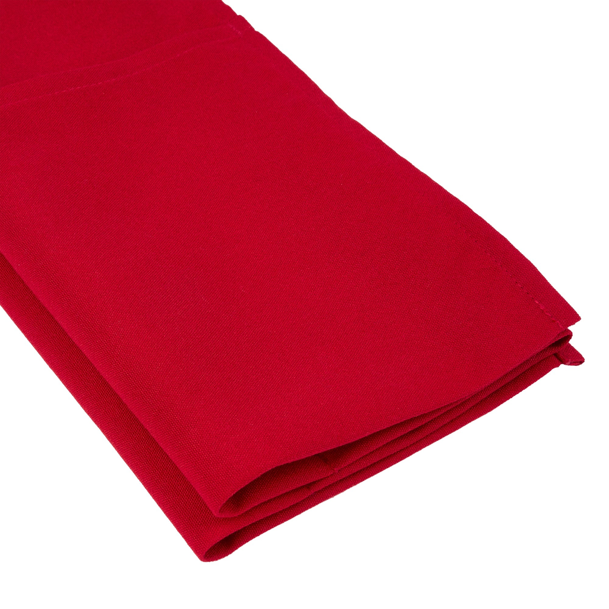 Chef 101 Red Standard Waist Apron - with 3 Pockets - 24" x 12" - 1 count box