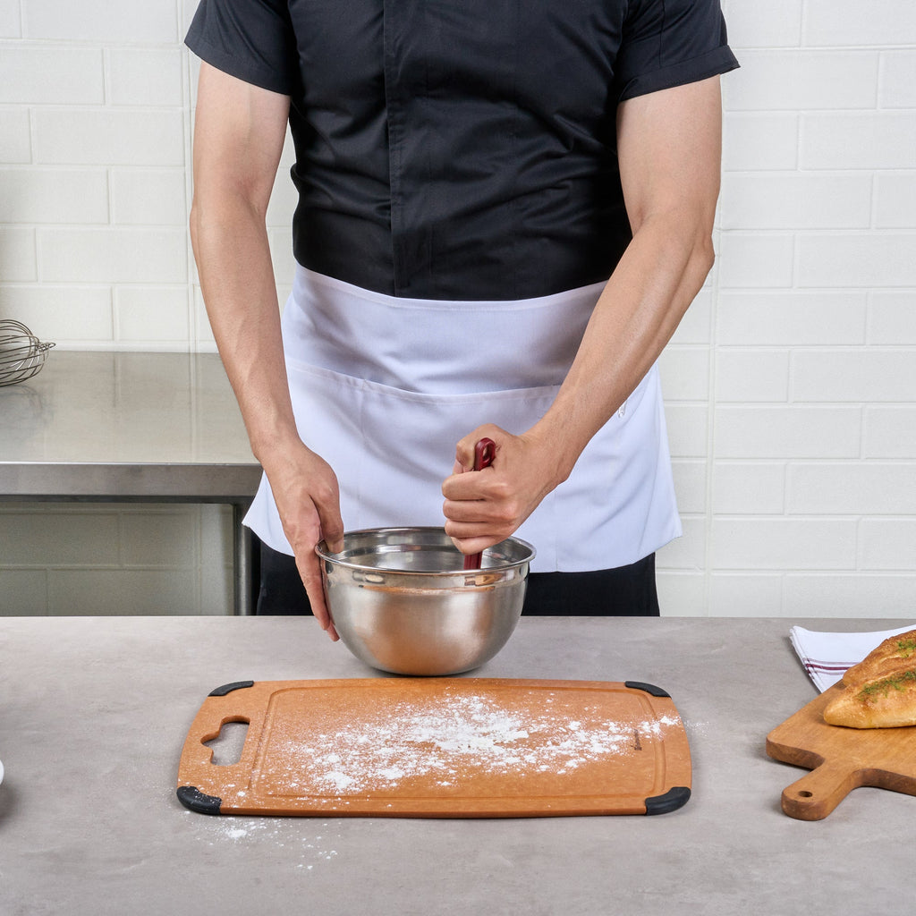 Chef 101 White Standard Waist Apron - with 3 Pockets - 24" x 12" - 100 count box