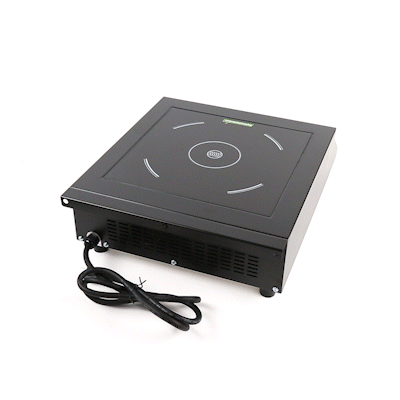 Kitchen Tek Black Steel Heavy-Duty Induction Cooktop - 120V, 1800 Watts - 20" x 15" x 5 3/4" - 1 count box