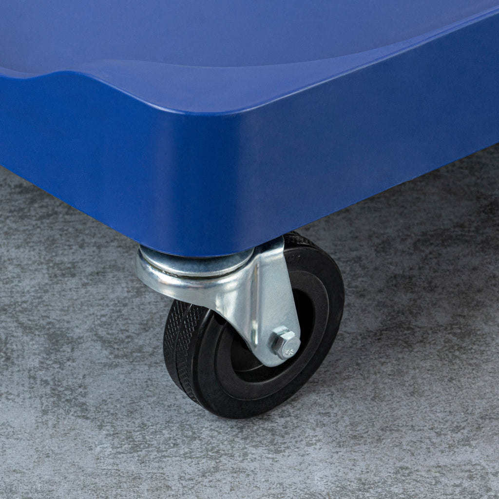 Clean Tek Professional Blue 3-Shelf Janitor Cart - 18 gal Bag - 44" x 18 1/2" x 37 3/4" - 1 count box
