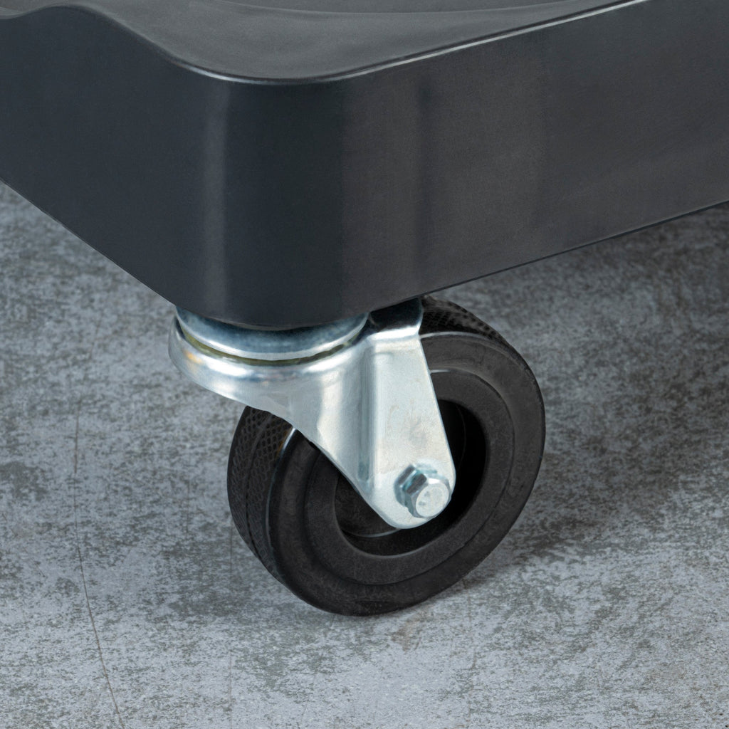 Clean Tek Professional Black 3-Shelf Janitor Cart - 18 gal Bag, Lid - 44" x 18 1/2" x 39" - 1 count box