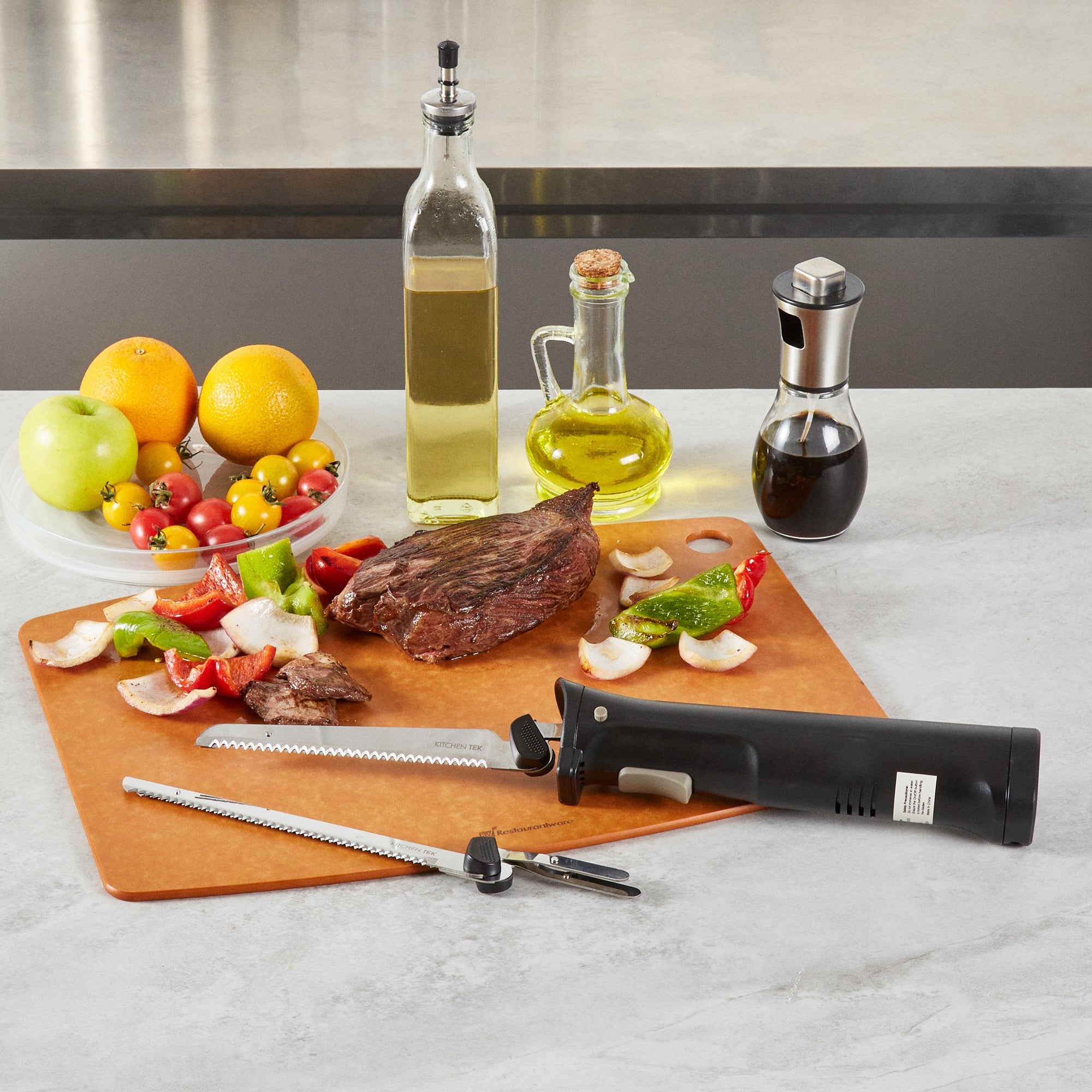 Kitchen Tek Cordless Electric Knife Set - with Lithium Ion Battery, 100-240V - 1 count box
