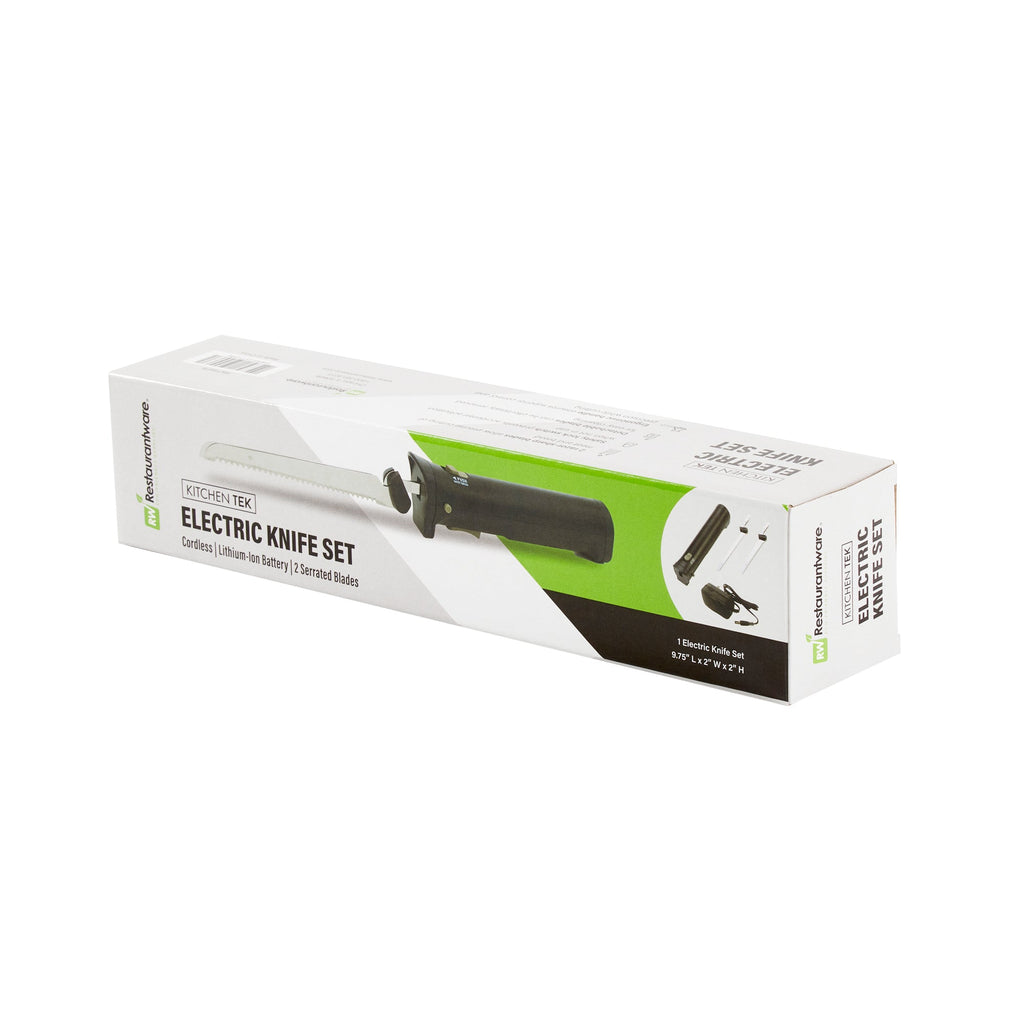 Kitchen Tek Cordless Electric Knife Set - with Lithium Ion Battery, 100-240V - 1 count box