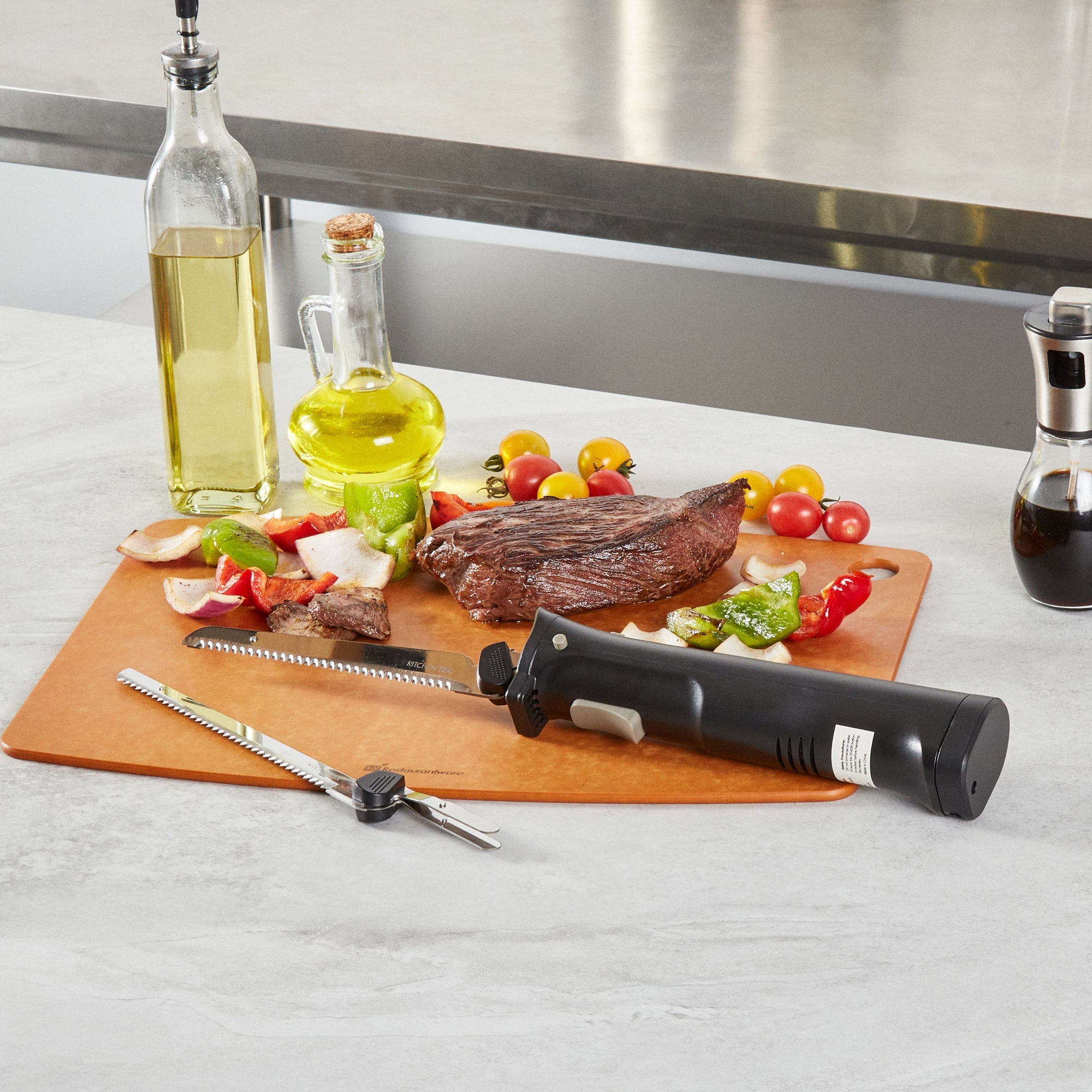 Kitchen Tek Cordless Electric Knife Set - with Lithium Ion Battery, 100-240V - 1 count box