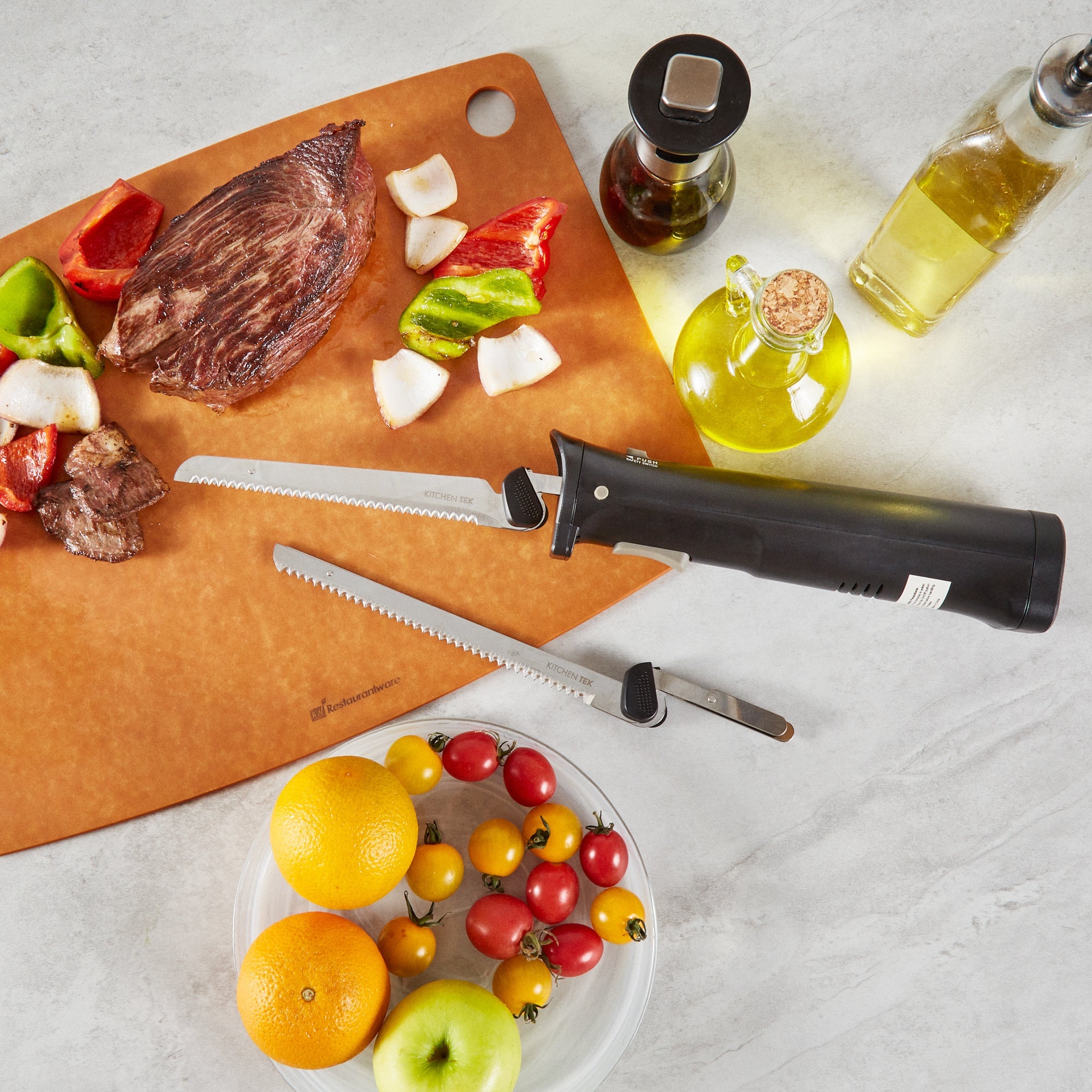 Kitchen Tek Cordless Electric Knife Set - with Lithium Ion Battery, 100-240V - 1 count box