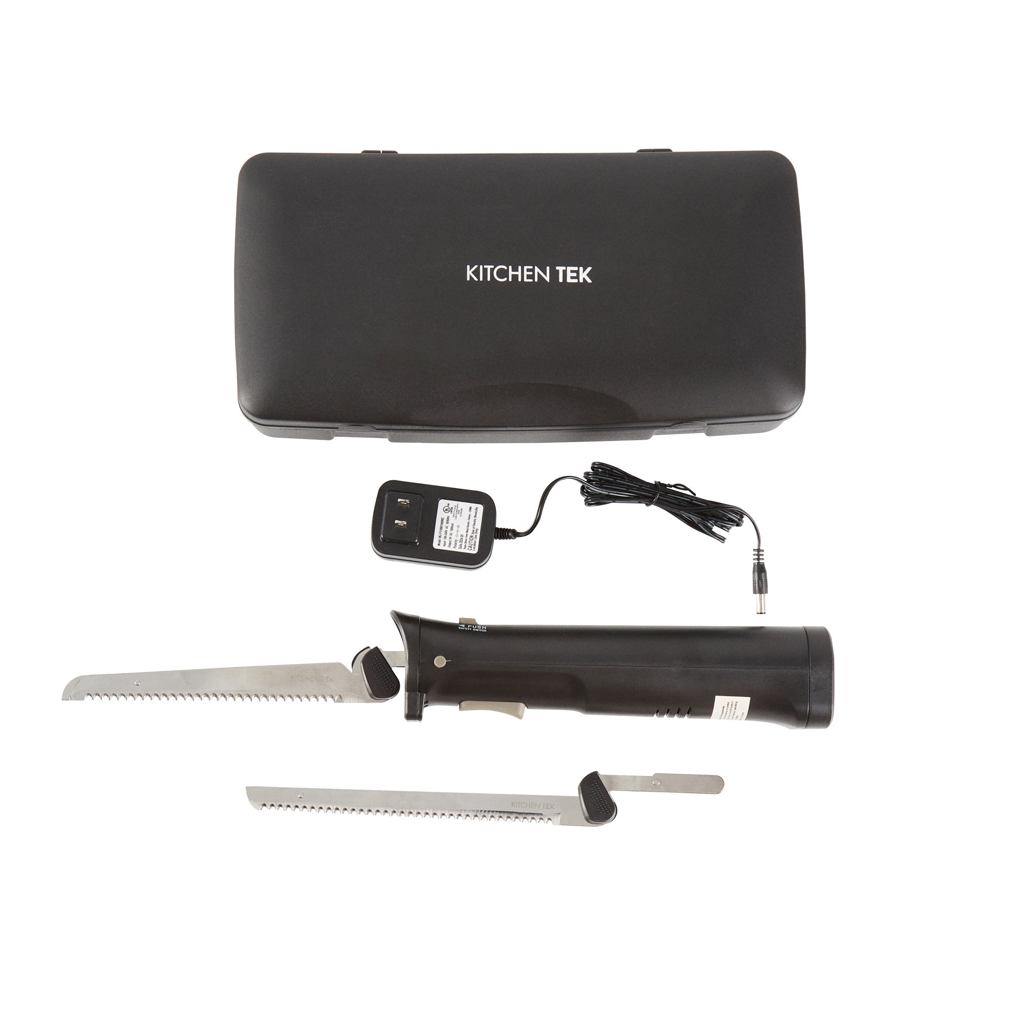 Kitchen Tek Cordless Electric Knife Set - with Storage Case, Lithium Ion Battery, 100-240V - 1 count box