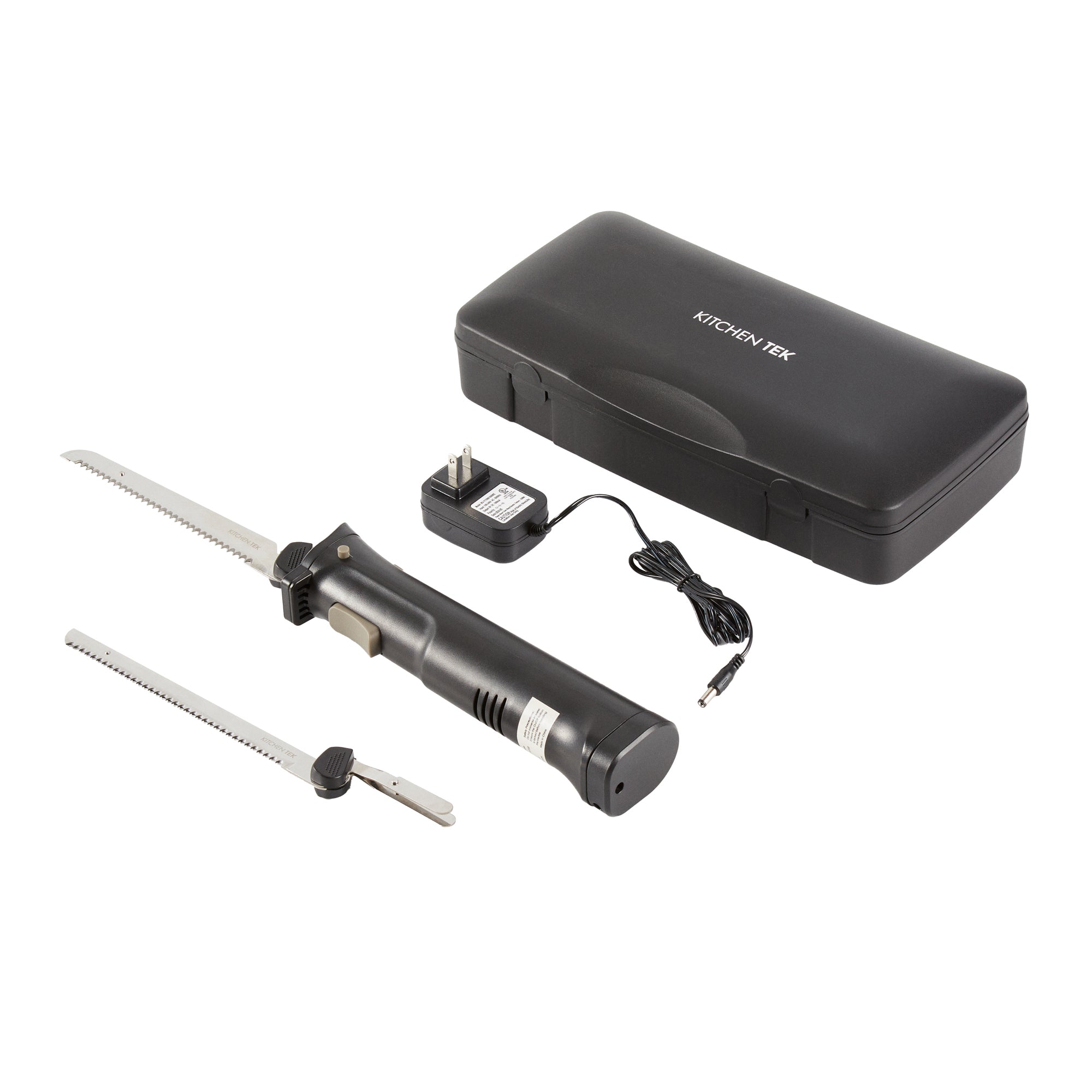 Kitchen Tek Cordless Electric Knife Set - with Storage Case, Lithium Ion Battery, 100-240V - 1 count box