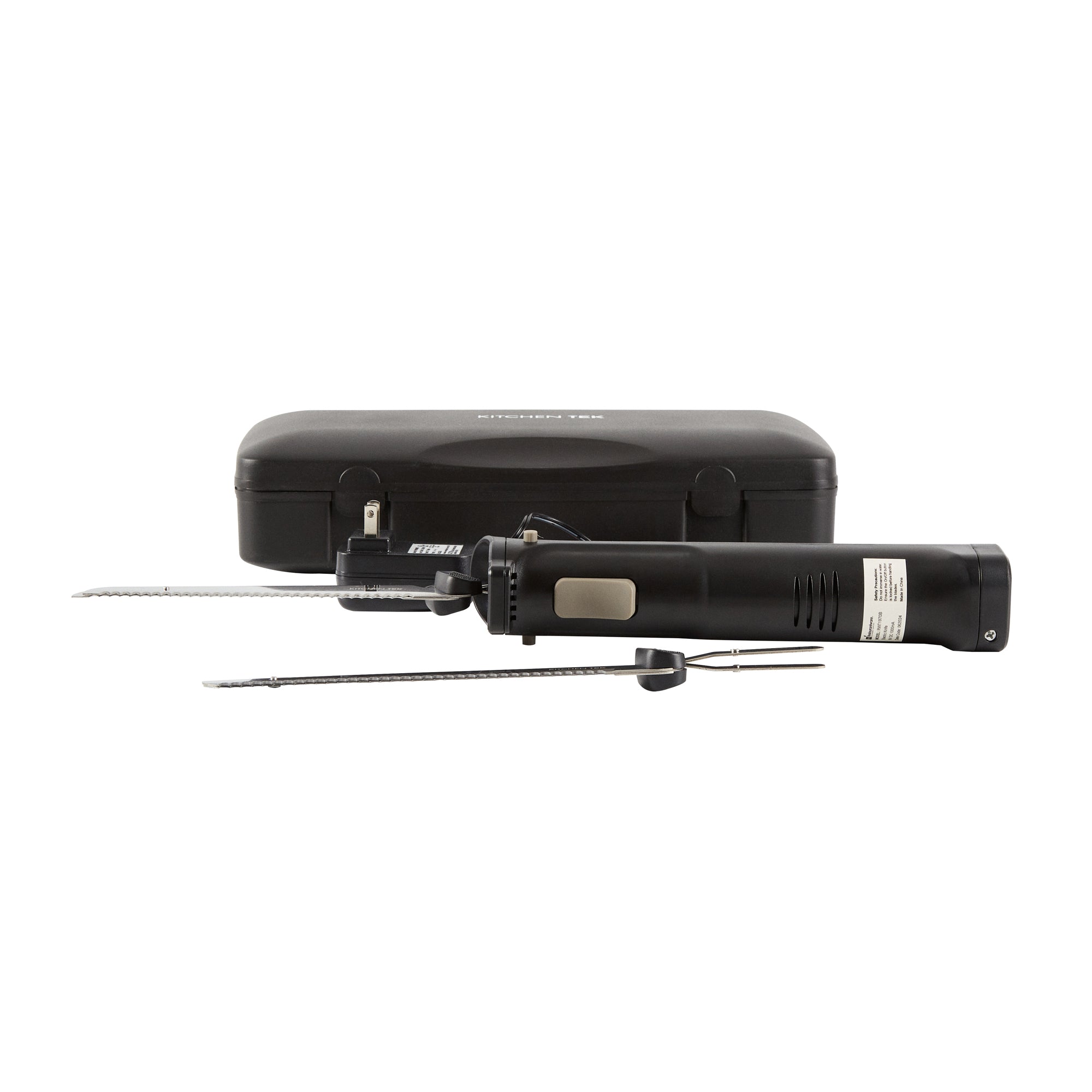 Kitchen Tek Cordless Electric Knife Set - with Storage Case, Lithium Ion Battery, 100-240V - 1 count box
