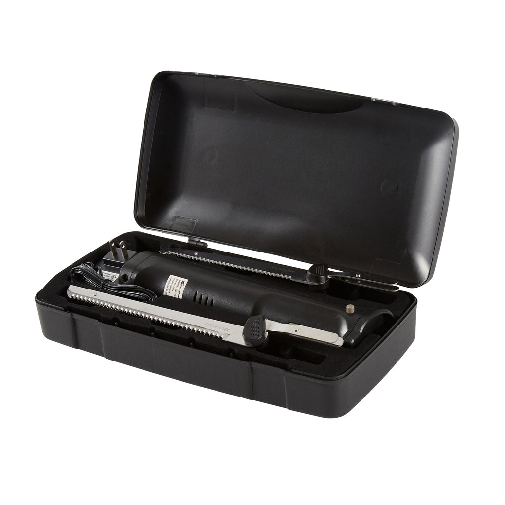 Kitchen Tek Cordless Electric Knife Set - with Storage Case, Lithium Ion Battery, 100-240V - 1 count box