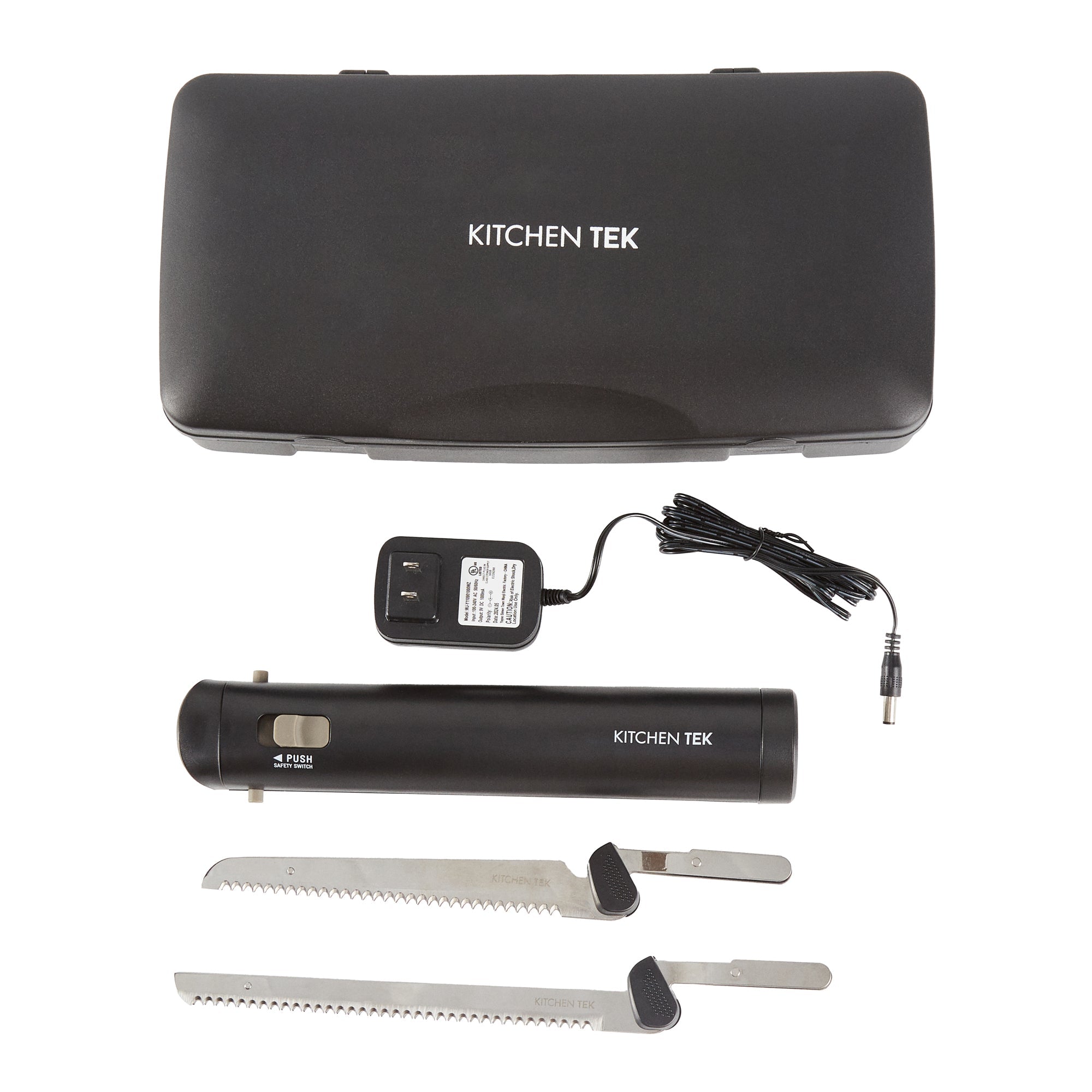 Kitchen Tek Cordless Electric Knife Set - with Storage Case, Lithium Ion Battery, 100-240V - 1 count box