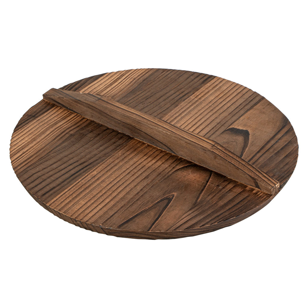 Motomori Handmade Wood Lid - Fits 12" and 14" Wok - 1 count box