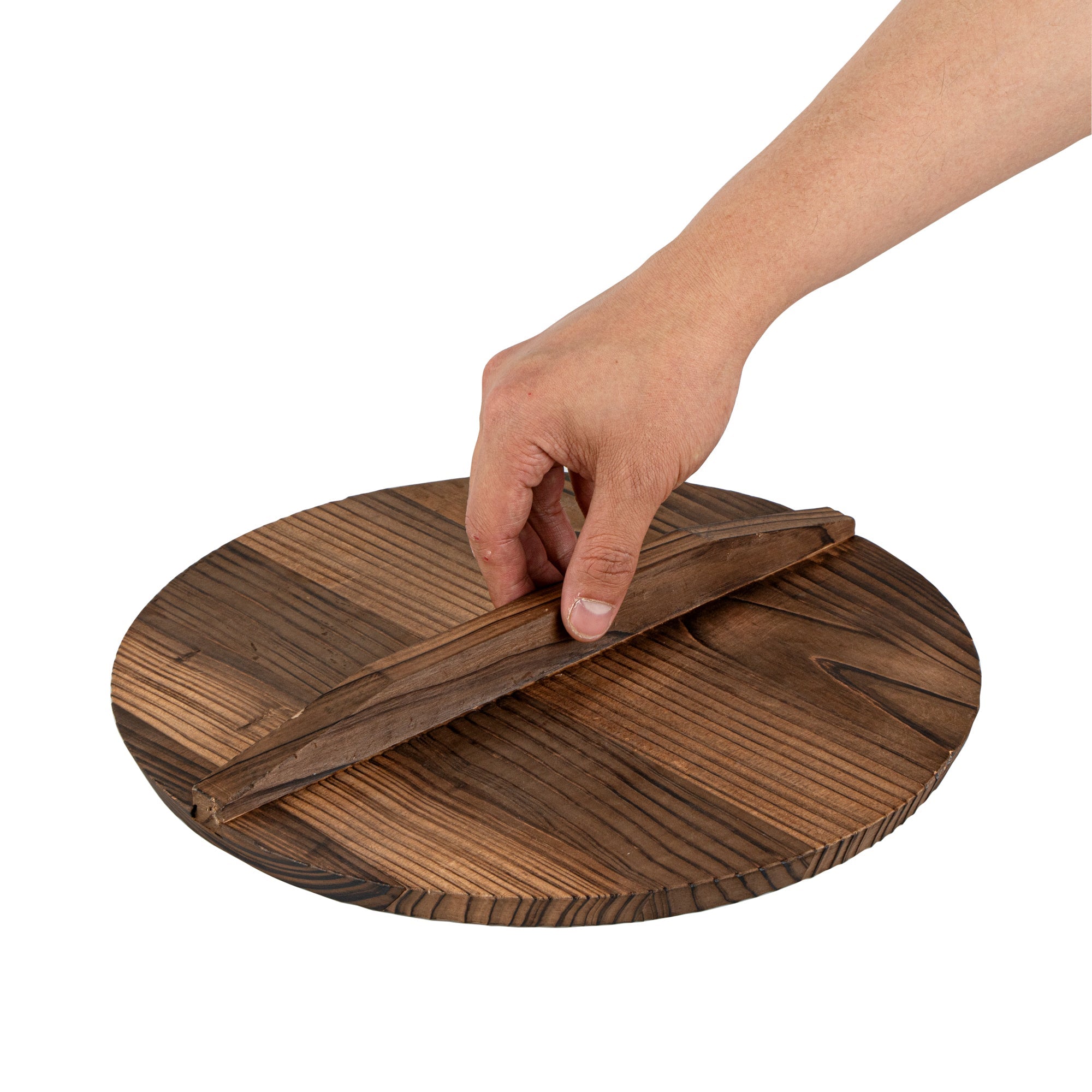 Motomori Handmade Wood Lid - Fits 12" and 14" Wok - 1 count box