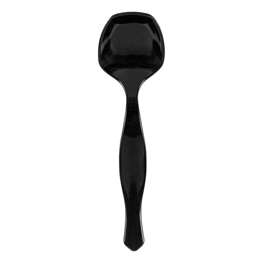Cater Tek Black Plastic Serving Spoon - 8 1/2" - 10 count box