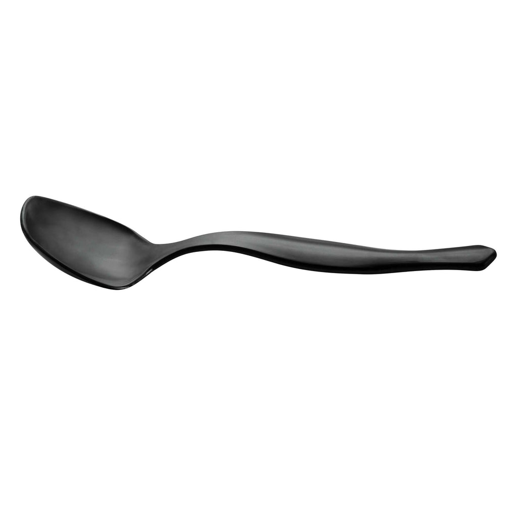 Cater Tek Black Plastic Serving Spoon - 8 1/2" - 10 count box