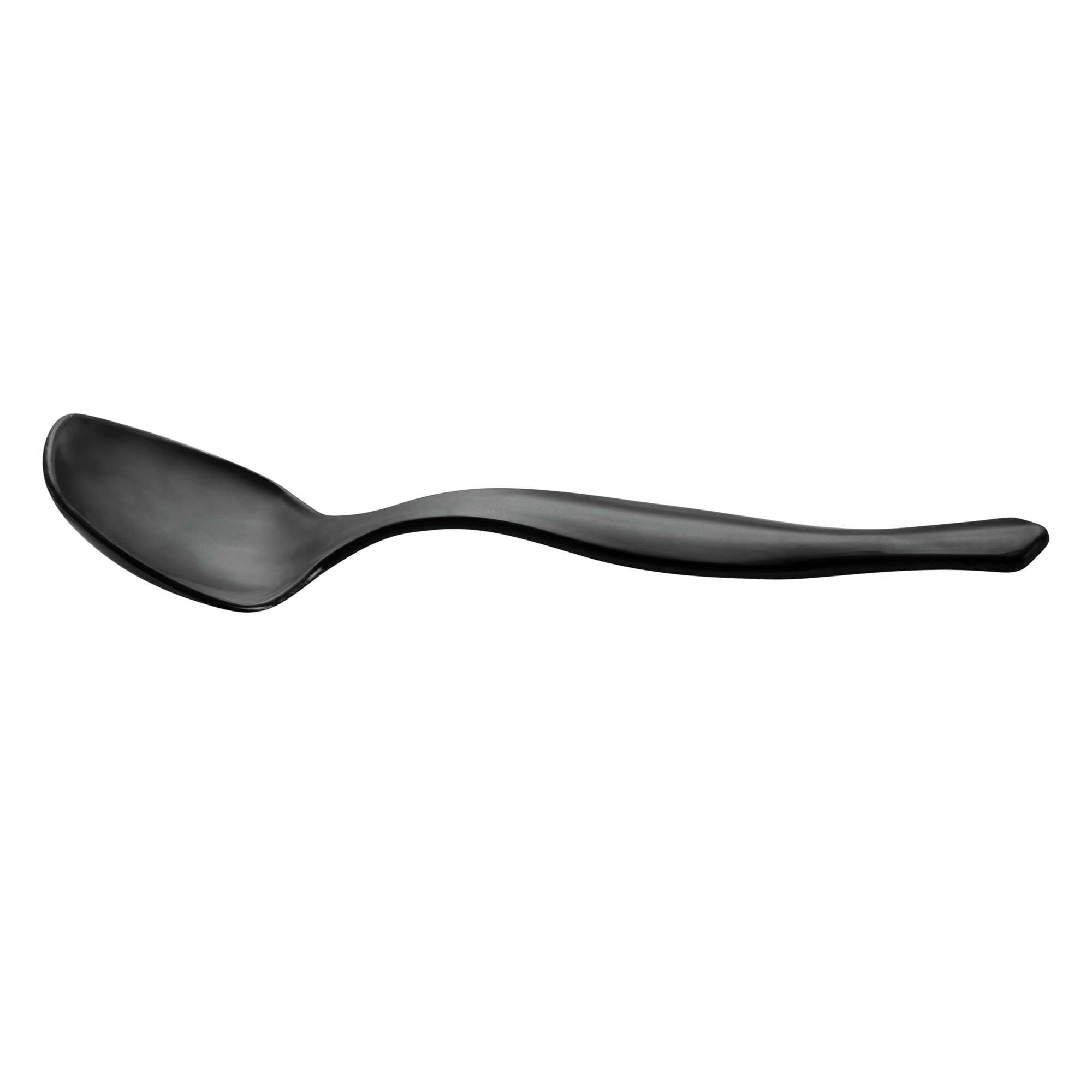 Cater Tek Black Plastic Serving Spoon - 8 1/2" - 10 count box