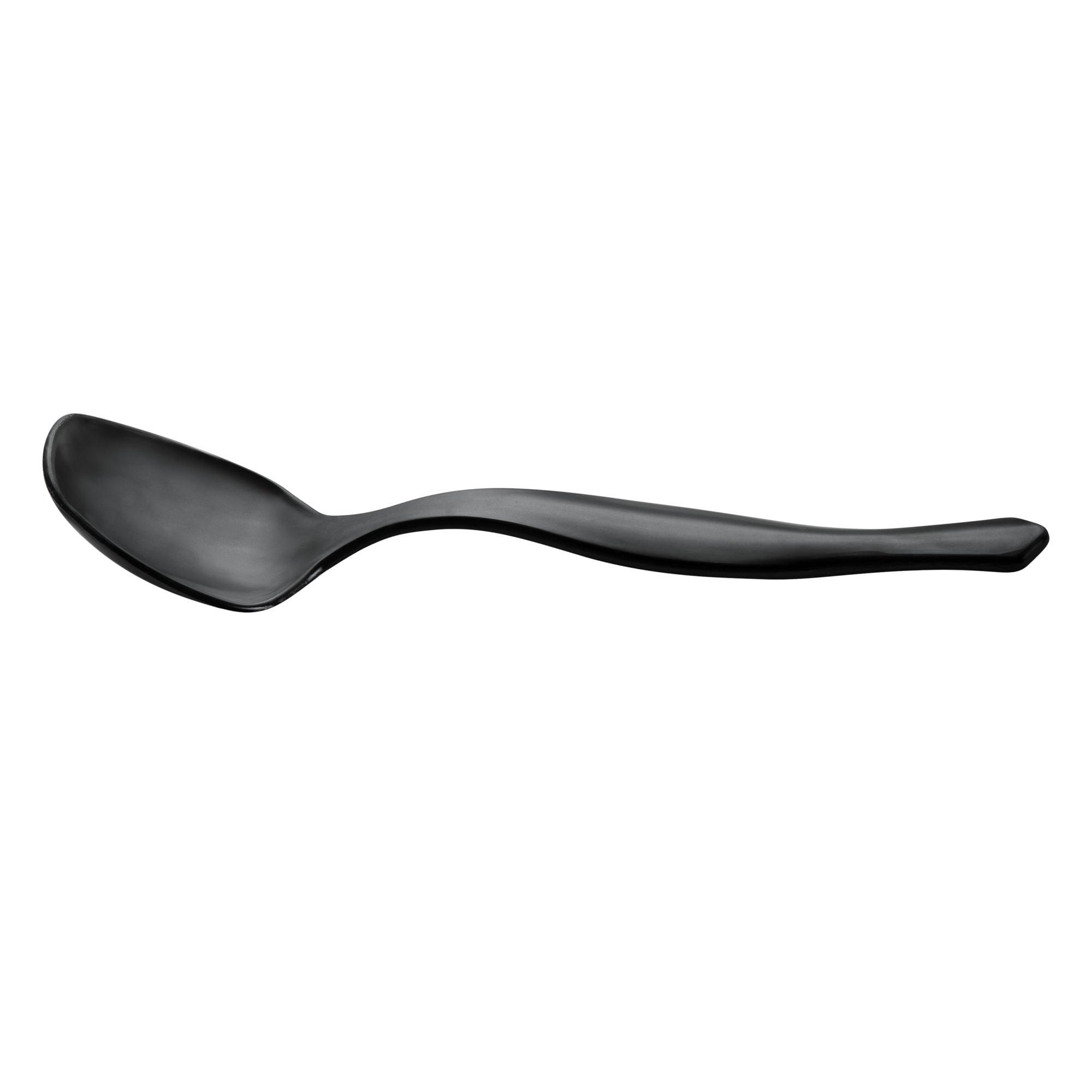 Cater Tek Black Plastic Serving Spoon - 8 1/2" - 100 count box