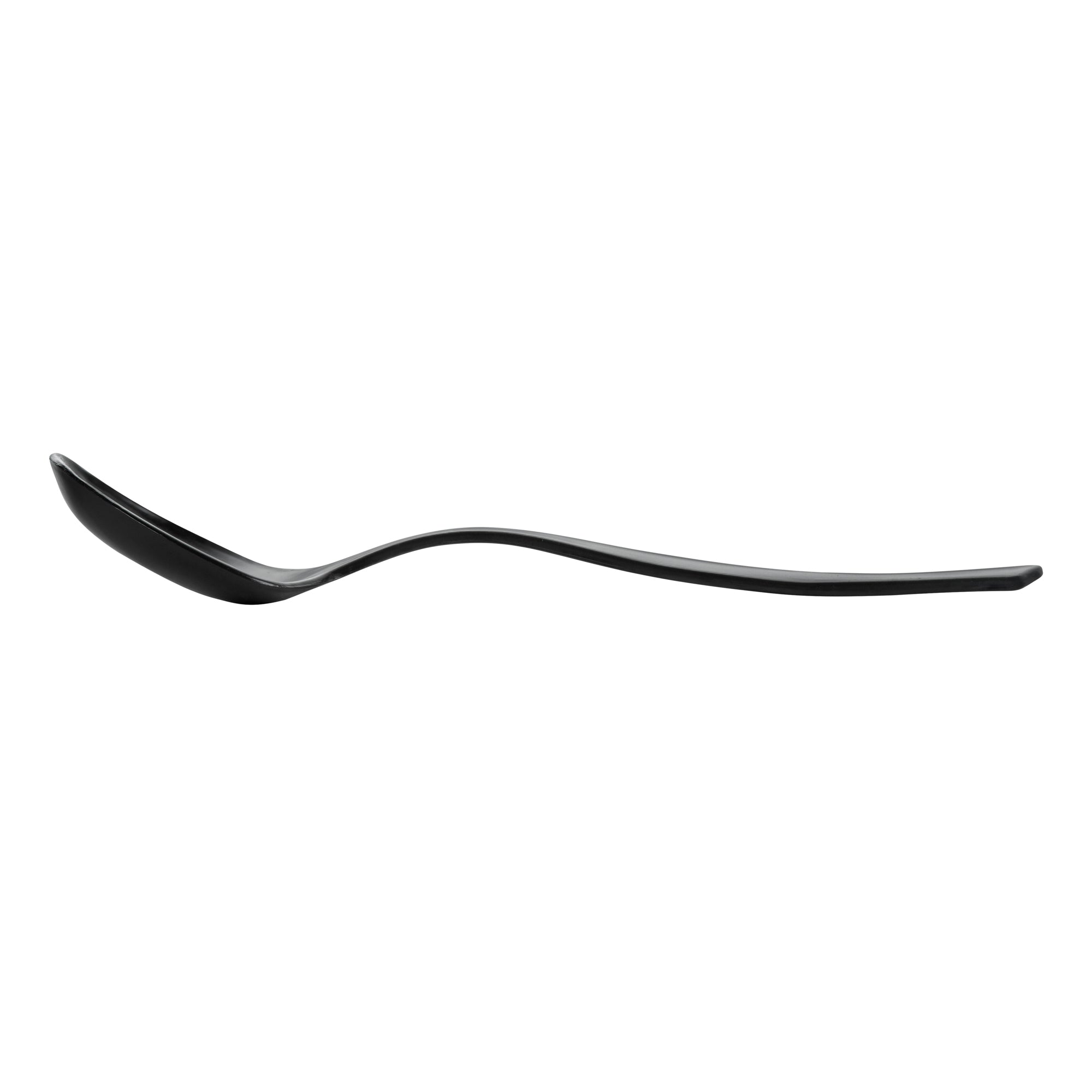Cater Tek Black Plastic Serving Spoon - 8 1/2" - 100 count box