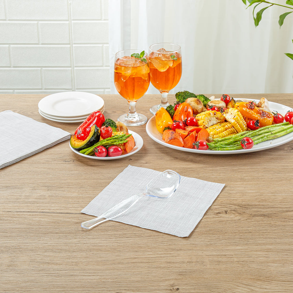 Cater Tek Clear Plastic Serving Spoon - 8 1/2" - 10 count box