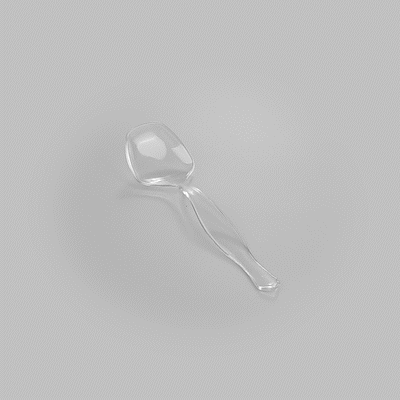 Cater Tek Clear Plastic Serving Spoon - 8 1/2" - 100 count box