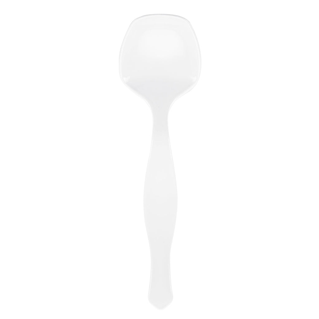 Cater Tek White Plastic Serving Spoon - 8 1/2" - 10 count box