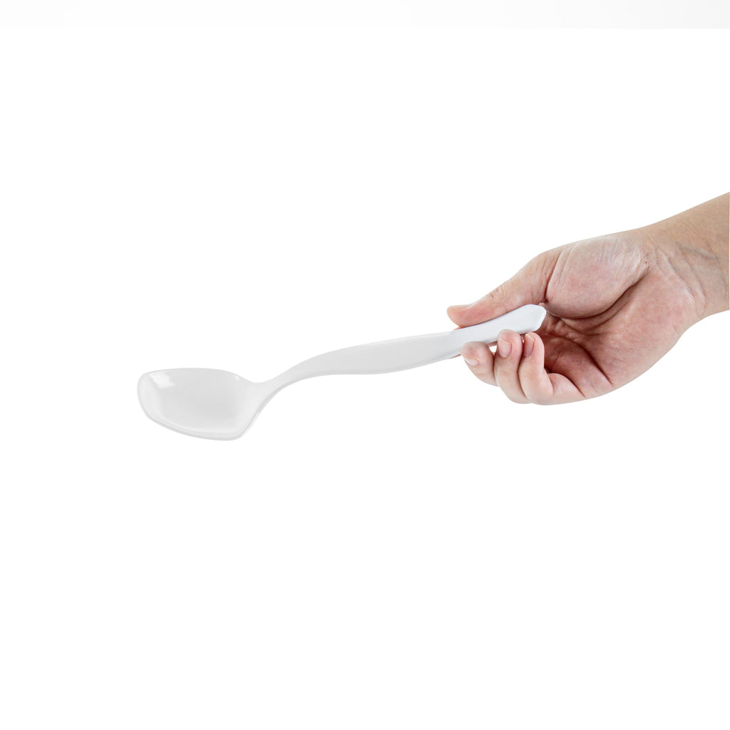 Cater Tek White Plastic Serving Spoon - 8 1/2" - 10 count box